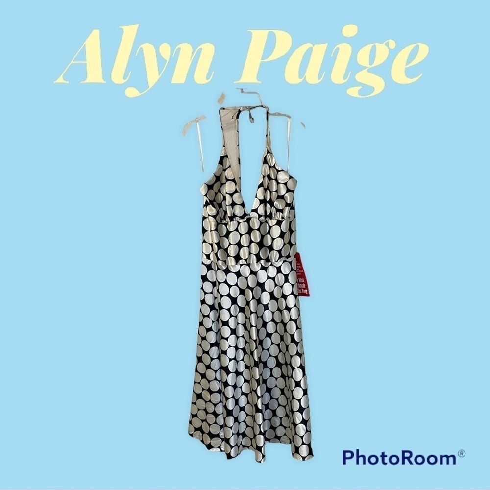 ALYN PAIGE New York Polka Dot Halter Dress